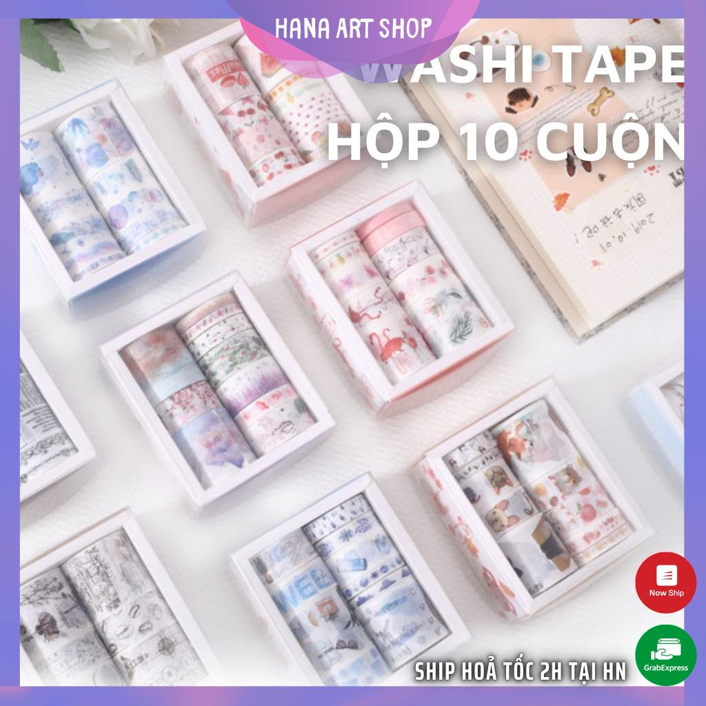 Washi tape set 10 cuộn theo chủ đề  - Băng dính giấy trang trí - Liu Lan Series