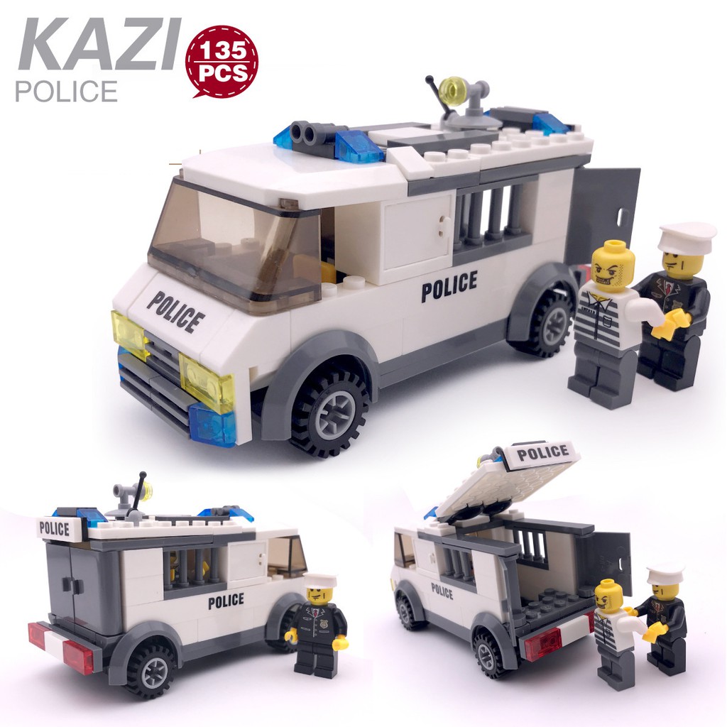 Đồ chơi lắp ráp Xe cảnh sát thành phố 6730-31, Kazi Police Car Mini City - Đồ chơi xếp hình trí tuệ