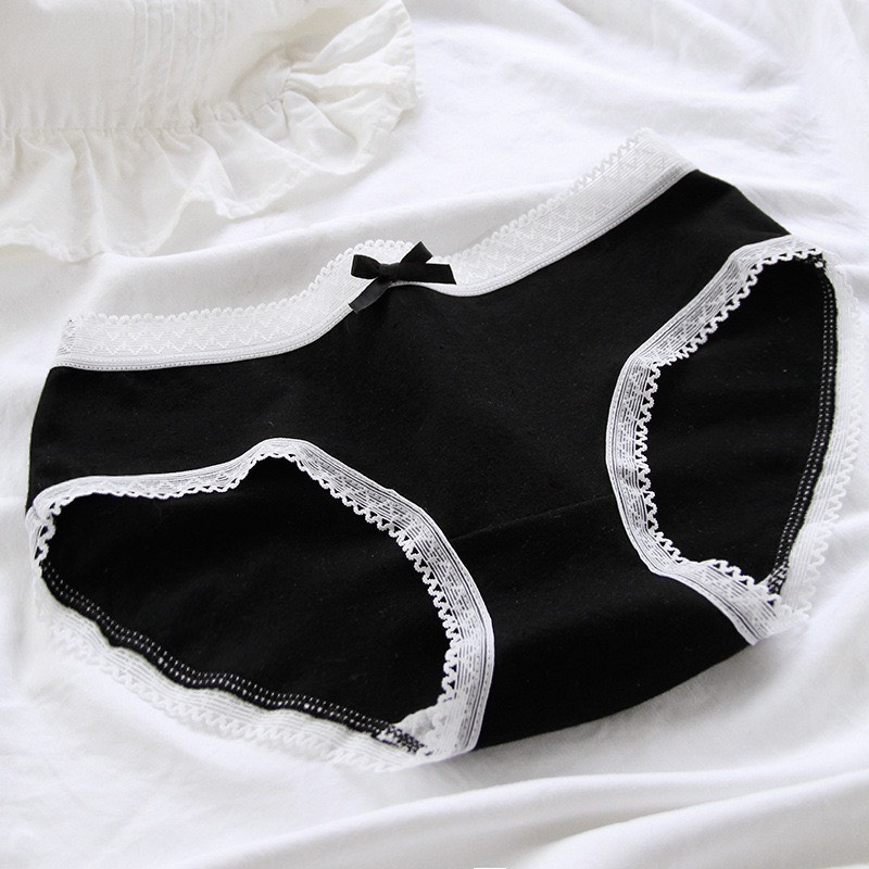 Quần Lót Nữ ❤️FREESHIP❤️ Quần Lót Nữ cotton gân tăm viền ren siêu mềm mịn thoáng mát mã 3130