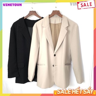 Blazer nam Hàn Quốc 1 cúc, áo vest form rộng Unisex nam cao cấp B01