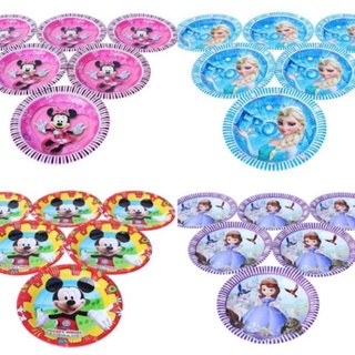 OH- Trang Trí Sinh Nhật Set 6 đĩa giấy chủ đề trang trí bàn tiệc sinh Nhật sự kiện