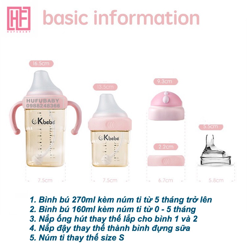 Bộ quà tặng bình bú 5 sản phẩm nhựa PPSU cao cấp