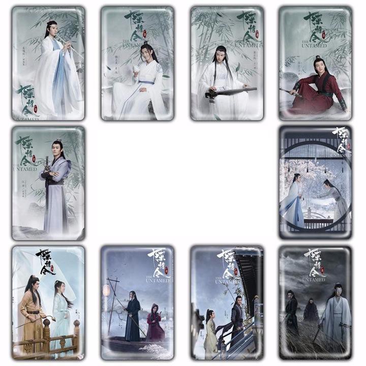 Bộ ảnh dán 10 tấm Trần Tình Lệnh sticker  túi bộ ảnh thẻ hình thần tượng trung quốc Tiêu Chiến Vương Nhất Bác