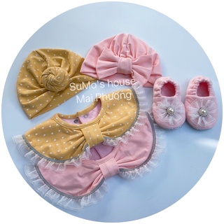 Set Mũ turban yếm