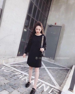 Váy len suông chất len tăm - bao chất