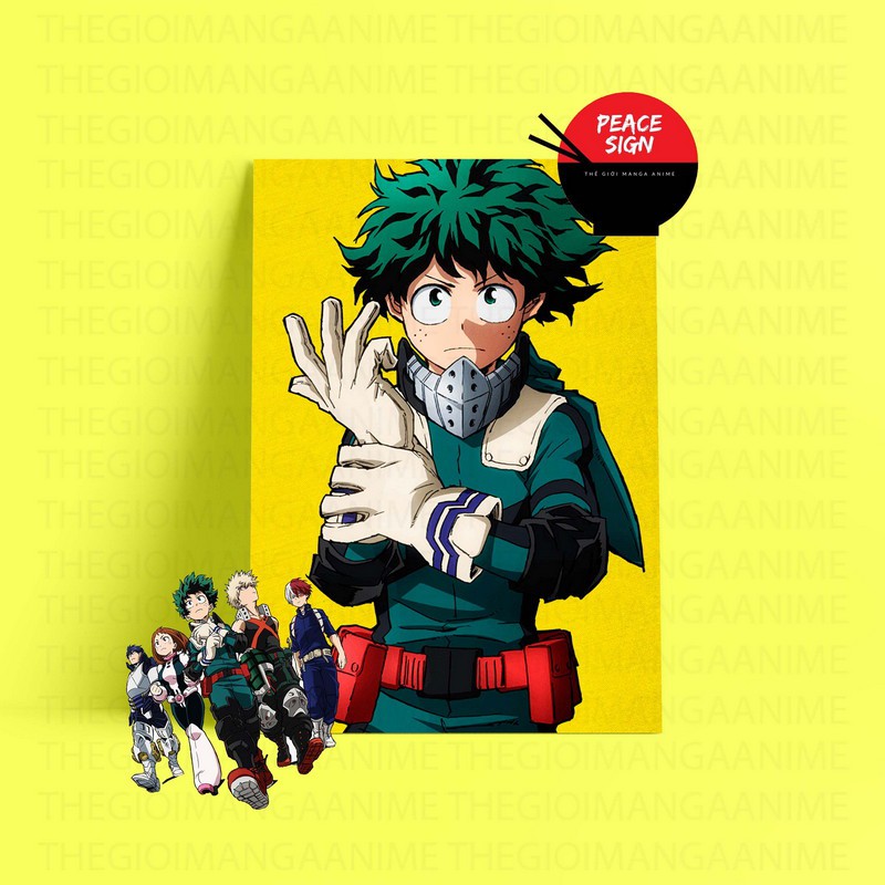 Tấm Postcard giấy 260gsm cao cấp HỌC VIỆN ANH HÙNG MY HERO ACADEMIA anime chibi ảnh đẹp nhiều mẫu