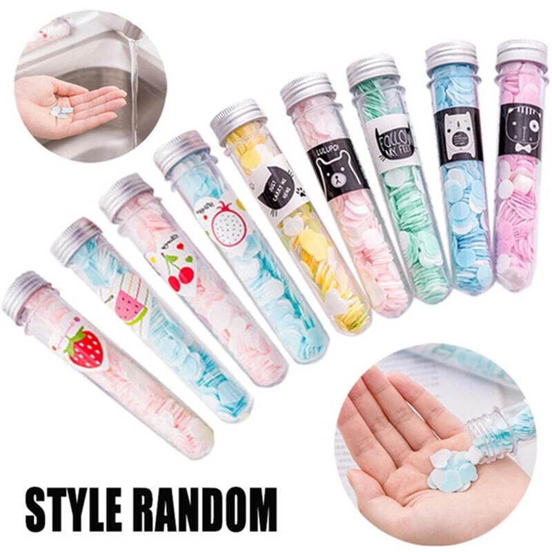 1 Lọ Xà Phòng Giấy Rửa Tay/Xà Phòng Dùng Một Lần Tiện Dụng Khi Đi Du Lịch