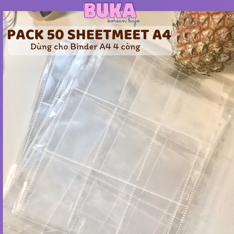 Sheet MEET Size A4 Buka đựng card thần tượng, thẻ bài pokemon, sưu tầm tranh ảnh