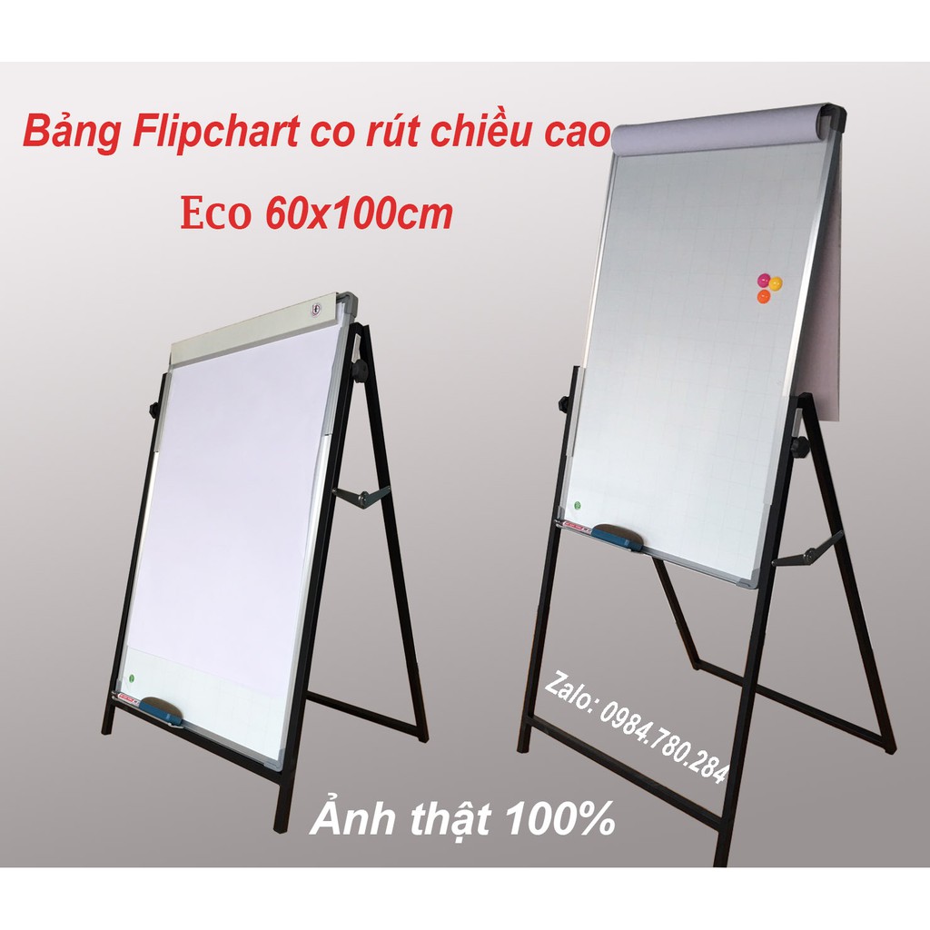 Bảng flipchart chân gấp Eco 60x100cm (kèm quà tặng)