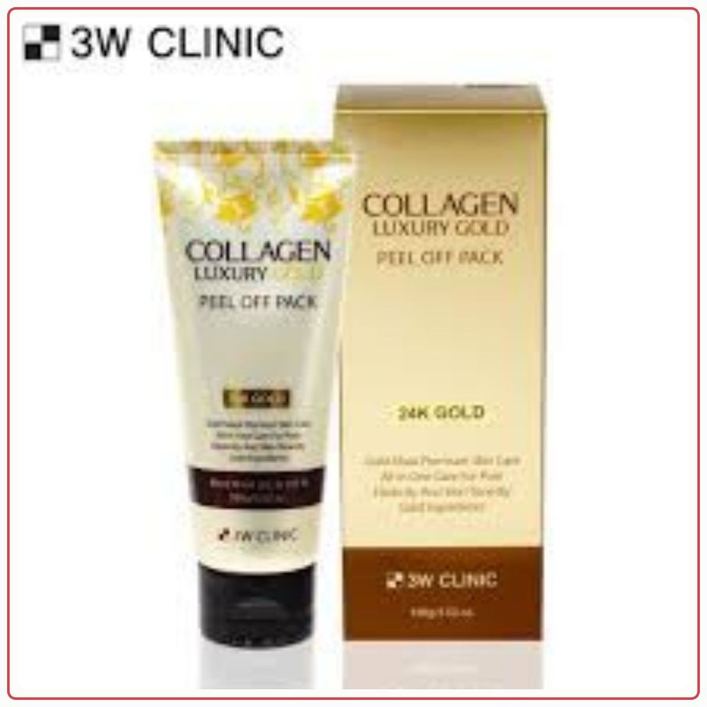 Mặt Nạ Vàng 3W Clinic Collagen Luxury Gold Peel Off Pack 100ml Hàn Quốc