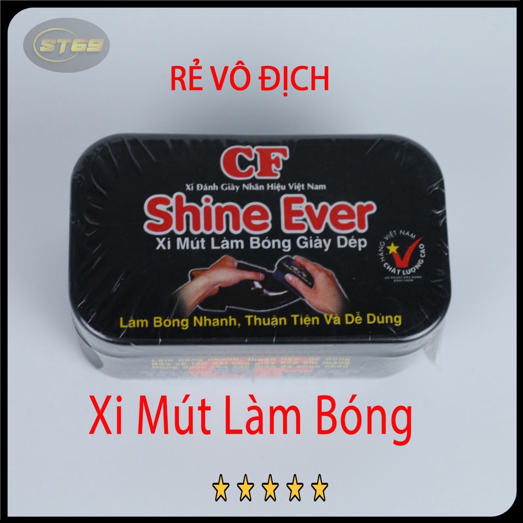 ⚡RẺ VÔ ĐỊCH⚡ Xi Mút Làm Bóng Thần Thánh CF Shine Ever, Xi đánh giày dép và các loại đồ da chính hãng St69
