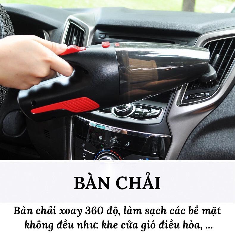 Máy Hút Bụi Ô Tô Cầm Tay - Máy Hút Bụi Xe Hơi Mini Pin Sạc Không Dây Và Có Dây Sử Dụng Tiện Lợi Trên Xe Ô Tô CARZONE.TOP