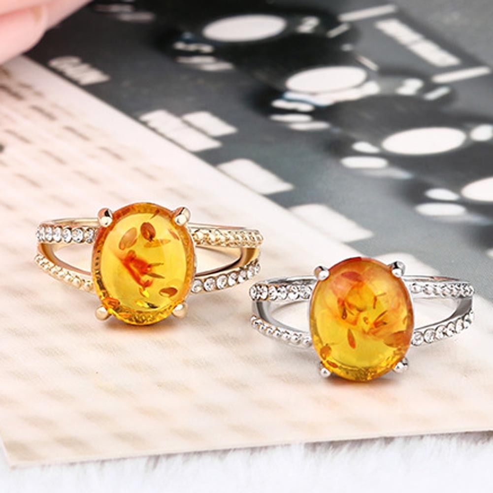 Nhẫn size 7-10 gắn đá trong suốt thời trang
