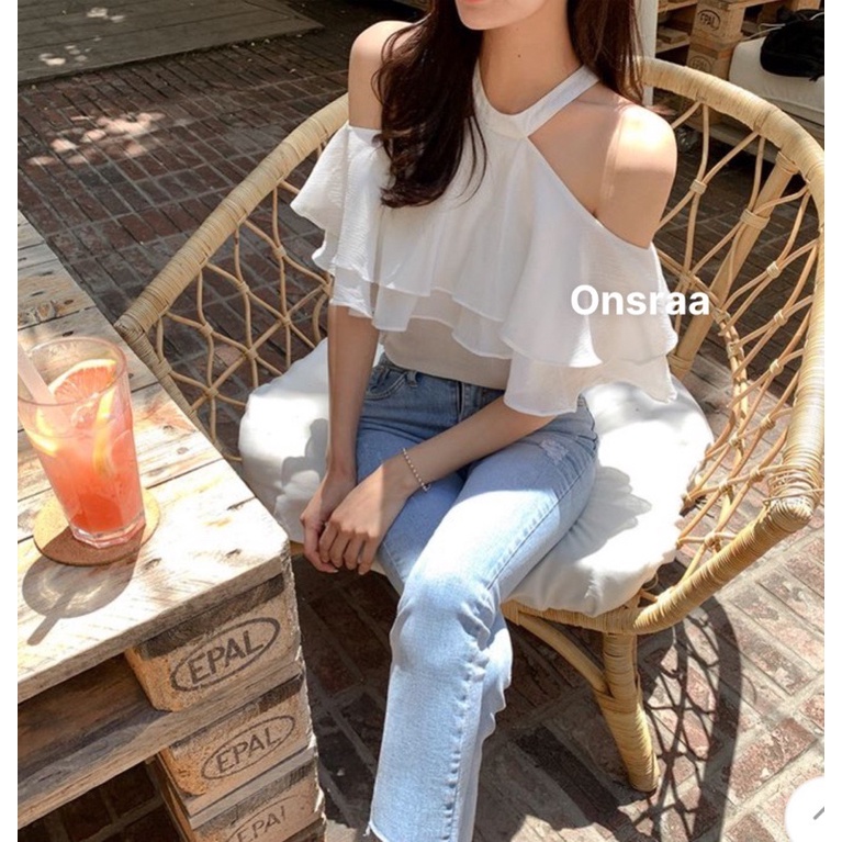 💯ÁO HỞ VAI BÈO HAI TẦNG XINH QUÁ LÀ XINH💯
