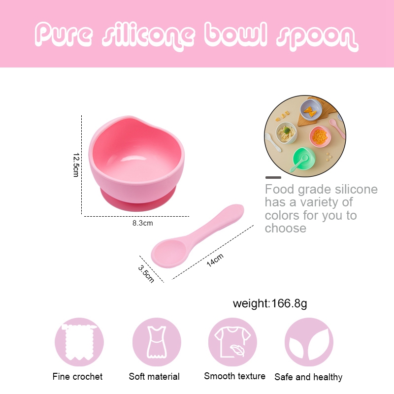Bộ bát và thìa MAMIMAMIHOME silicone cấp thực phẩm an toàn và không độc hại cho trẻ em
