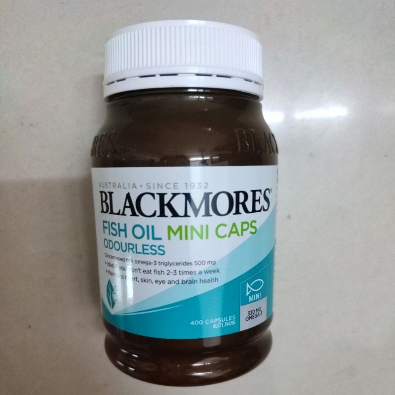 ((MẪU MỚI)-Dầu Cá Không Mùi Blackmores Odourless Fish Oil Mini Capsules 400 viên date xa