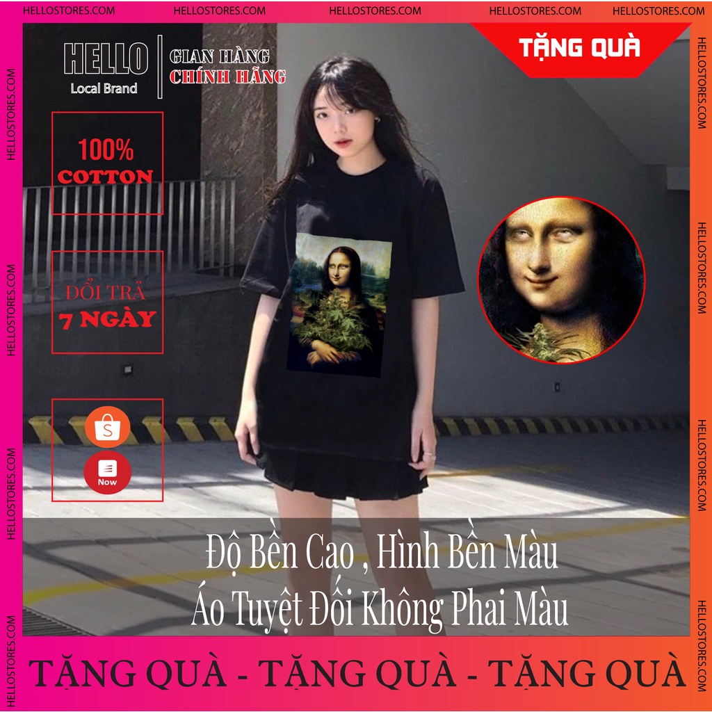 Áo thun Unisex Hello phông nam nữ tay lỡ oversize form rộng , Thun Đen Trắng thoáng mát Medusa Lú_Ap44 | BigBuy360 - bigbuy360.vn