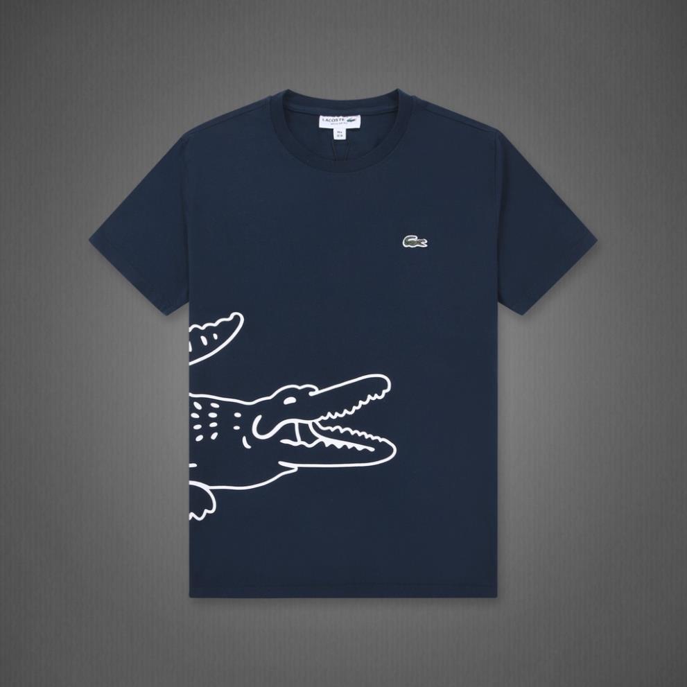 LACOSTE Hàng Mới Về Áo Thun Tay Ngắn Cổ Tròn Thêu Logo Động Vật Thời Trang Năm 2021 Cho Nam !