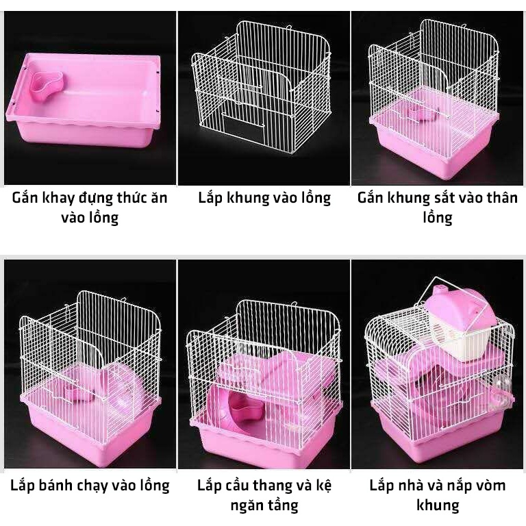 Lồng Chuột Nhà Chuồng Cho Chuột Hams Hamster Thú Cưng Tặng Kèm 4 Xẻng Xúc Phân Xúc Cát Vệ Sinh Legaxi