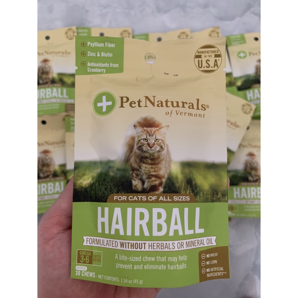 PET NATURALS HAIRBALL - VIÊN NHAI NGỪA BÚI LÔNG CHO MÈO