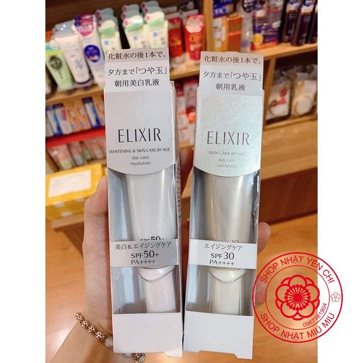 Kem dưỡng ngày chống nắng Elixir White Day Care Revolution SPF 30/50 PA +++ 35ml