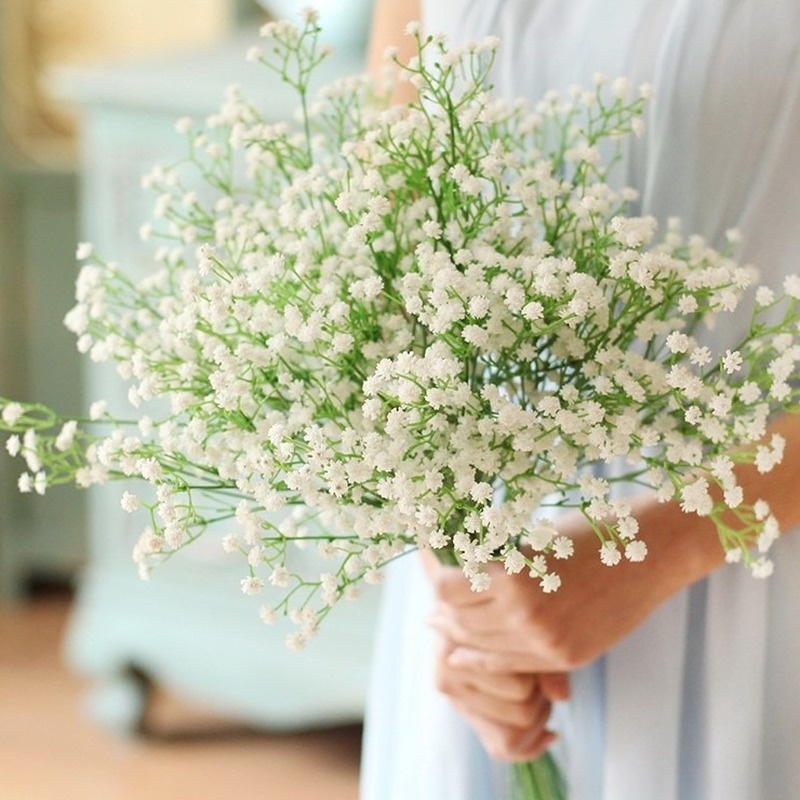 1 bó hoa cẩm tú cầu nhân tạo bằng nhựa nhiều màu trang trí tiệc cưới/ làm đạo cụ chụp ảnh