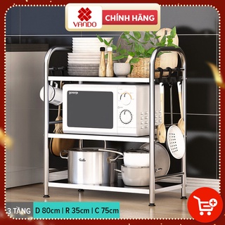 𝗟𝗢𝗔̣𝗜 𝟭-𝗙𝗥𝗘𝗘𝗦𝗛𝗜𝗣 | Kệ đa năng để đồ INÕX 304 khổng gỉ hàng VANDO cao cấp để lò vi sóng, lò nướng chắc chắn