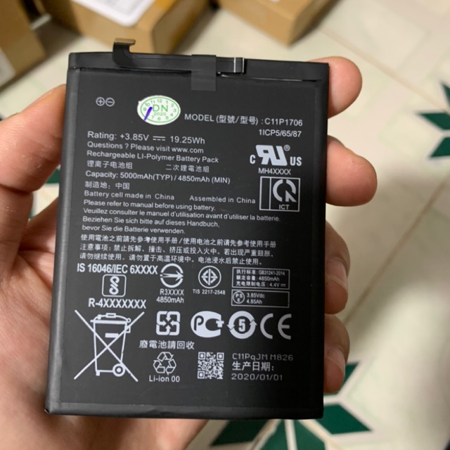 Pin thay thế cho Asus Zenfone Max Pro M1 ZB601KL ( C11P1706 ) 5000mAh Zin Máy
