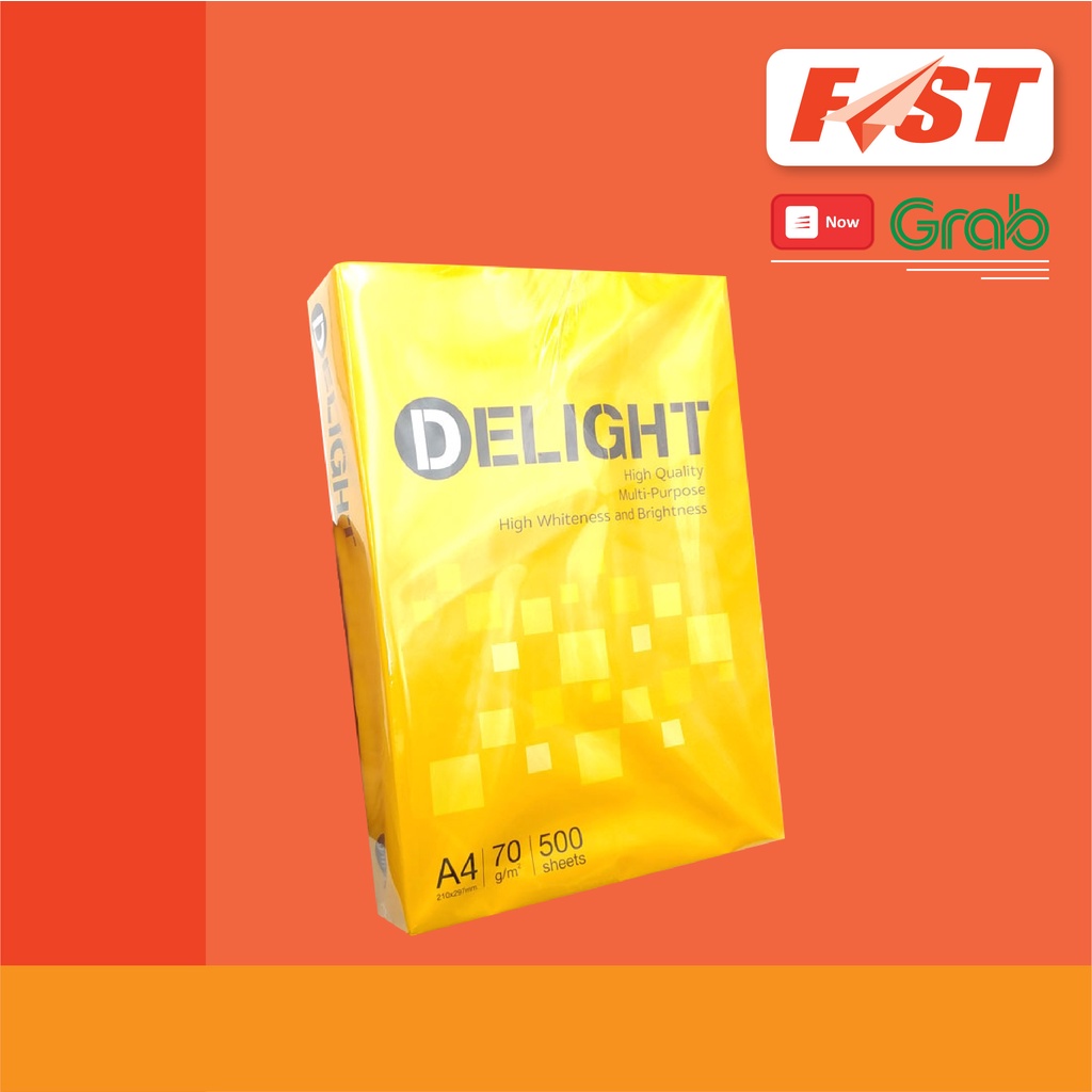 [Nowship] Giấy in A4 Delight 70g (500 tờ)