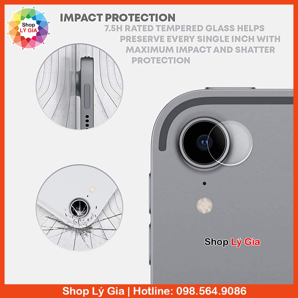 Kính cường lực bảo vệ camera cho iPad Air 5/ Air 4/ Mini 6/ Pro 11'/ iPad 7/8/9/10