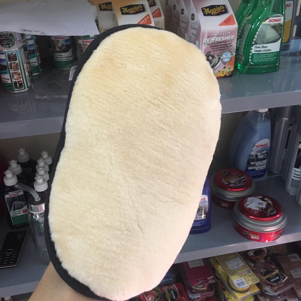 Găng tay lông cừu rửa xe ô tô, xe máy chuyên dụng