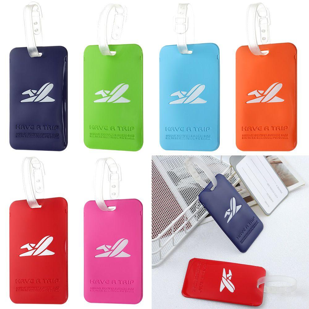 ♫DAPHNE♫ ID Suitcase Labels Address Bag Tag Baggage Labels Reusable Ropes Aeroplane Name Luggage  Tags/Multicolor