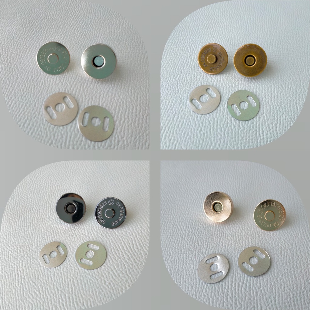 Nút hít nam châm 18mm, lực hít tốt, phụ kiện làm túi ví handmade