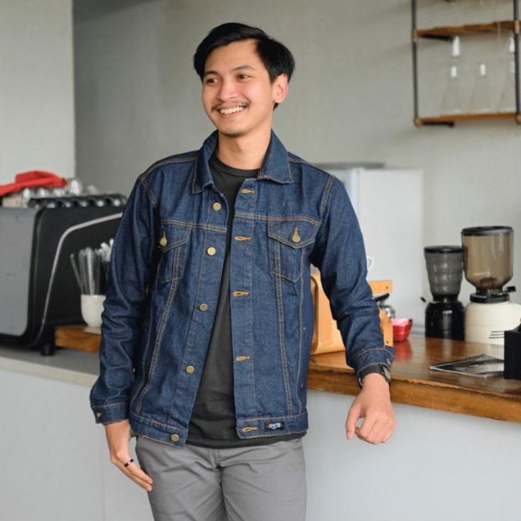 Áo Khoác Jean Nam Oversize SIZE Lớn Màu Xanh Navy Mã 6744