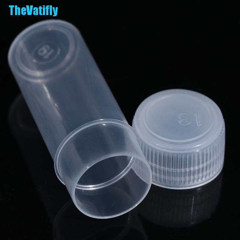 Bộ 10 Ống Nhựa Kiểm Tra Mẫu Thử Có Nắp Tiện Dụng