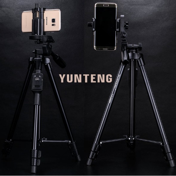 Chân Đế Điện Thoại, Máy Ảnh YunTeng VCT-5208RM Kèm Bluetooth, Kẹp Điện Thoại 360 Xoay Ngang, Dọc | BigBuy360 - bigbuy360.vn