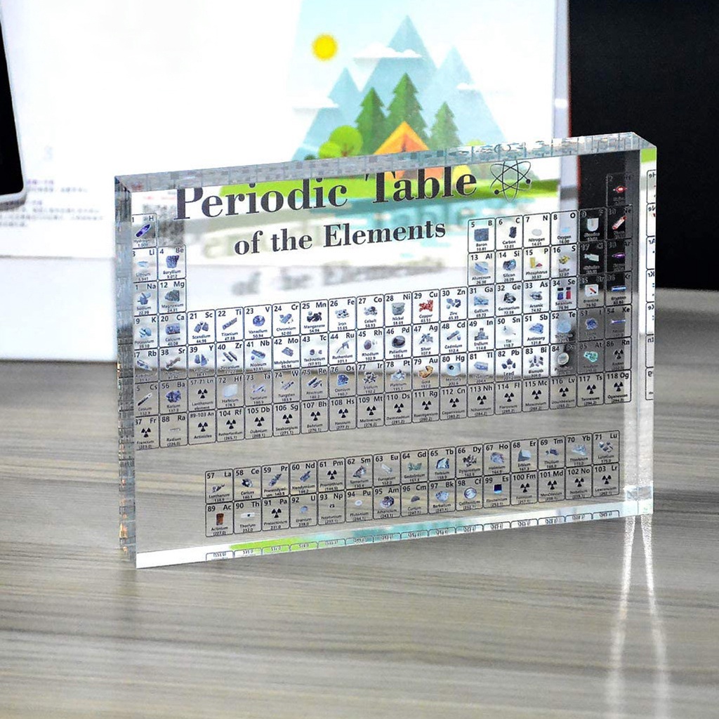 Bảng Tuần Hoàn Hóa Học Bằng Acrylic Trong Suốt Chống Thấm Nước Dễ Đọc Dùng Dạy Học