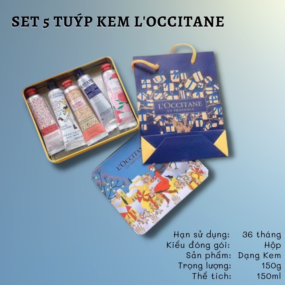 Set 5 Tuýp Kem Dưỡng Da Tay L'OCCITANE 30ml Phiên Bản Giáng Sinh