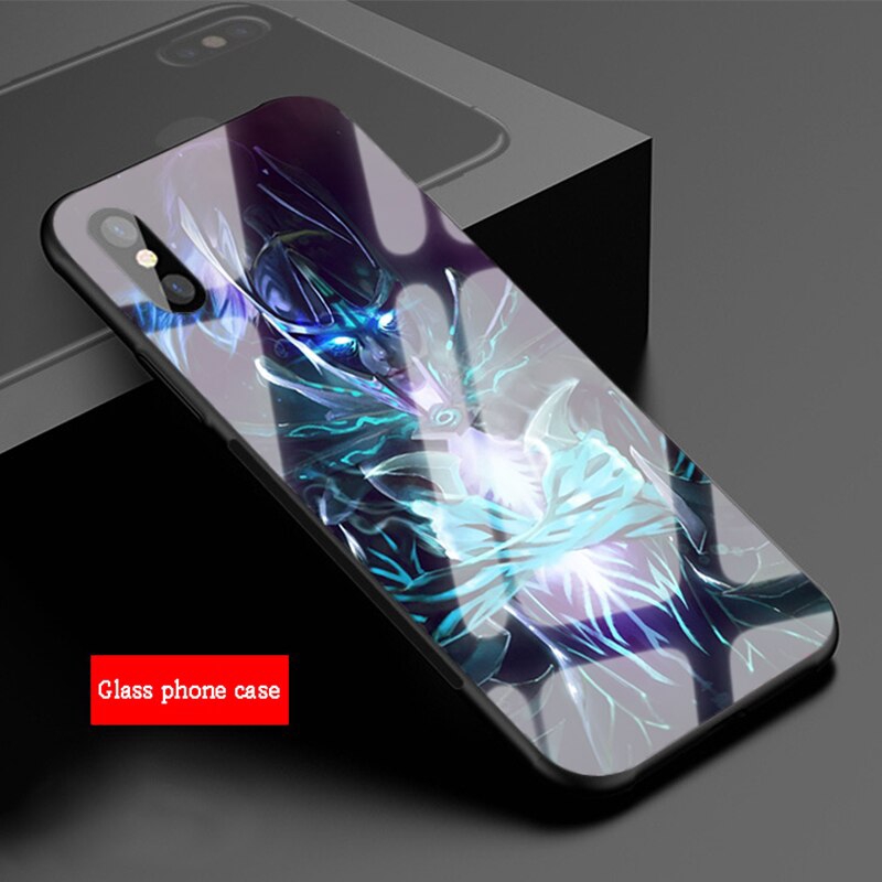 Ốp Điện Thoại Mặt Kính Cường Lực Hình Game Phantom Assassin Dota 2 Cho Iphone Xr Xs Xs Max 8 7 6 6s Plus 5 5c Se 5s X