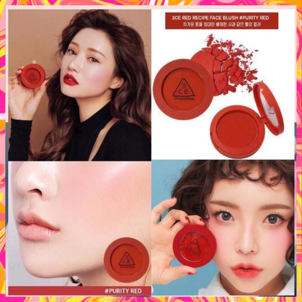 Phấn má hồng 3CE Face Blush - Phấn má dạng nén mịn lì Hàn Quốc 5.5g