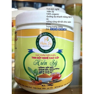 TINH BỘT NGHỆ CAO CẤP HIỀN SỸ (Organic)