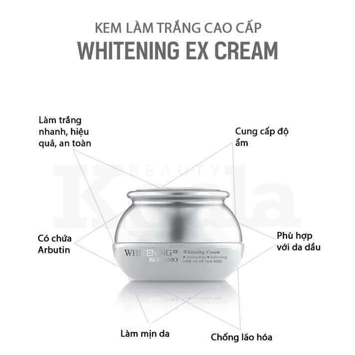 Kem dưỡng trắng da Bergamo Whitening EX Cream chuẩn