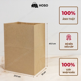 Túi giấy kraft không quai V5 đựng quà, thực phẩm