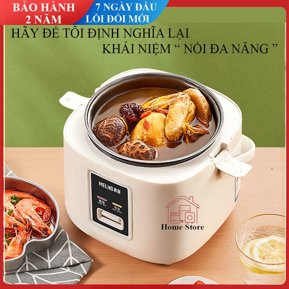 Nồi cơm điện mini thế hệ mới thiết kế mâm nhiệt giúp cơm chín nhanh và đều, nồi cơm công suất lớn tặng kèm bộ phụ kiện.
