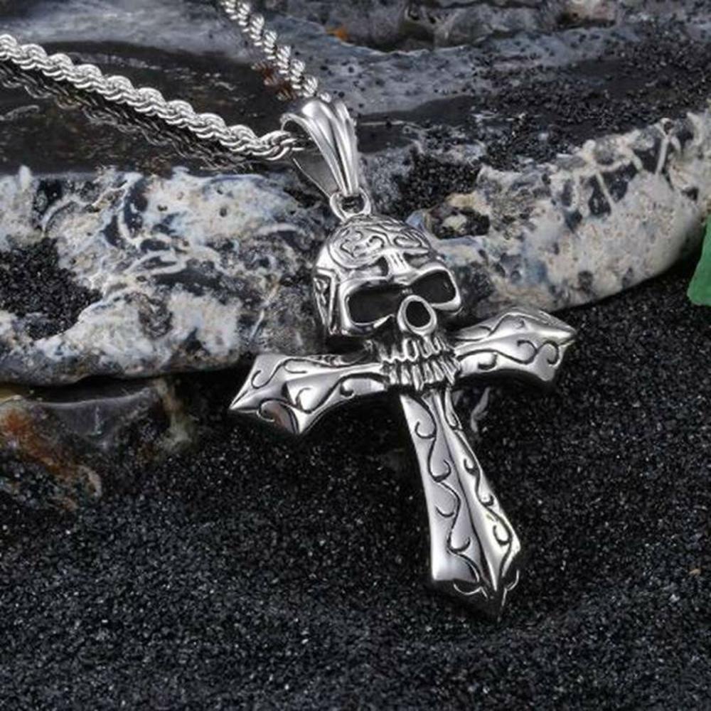 Thời Trang Mặt Dây Chuyền Đầu Lâu SUSANS|Nhẫn Inox Thời Trang Cá Tính Cho Nam