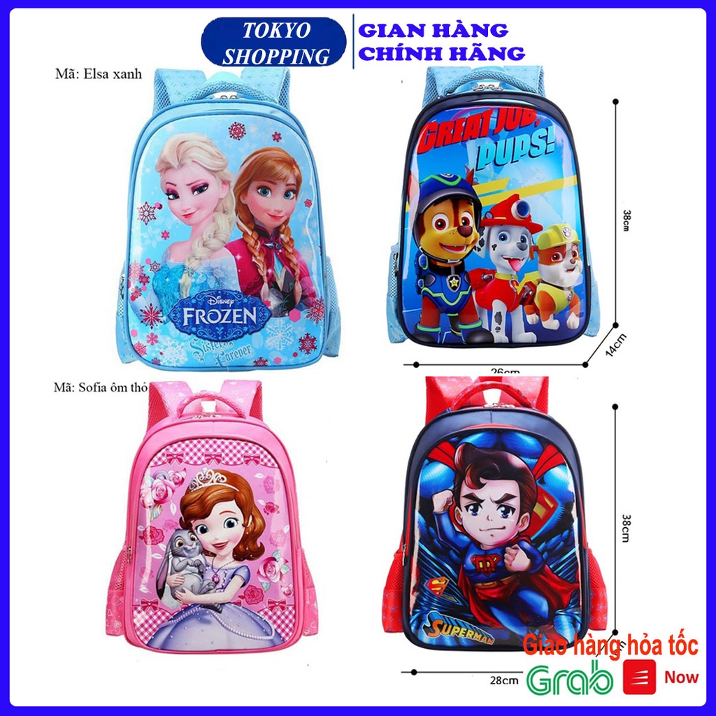 Balo học sinh tiểu học 2 ngăn mẫu hoạt hình dễ thương