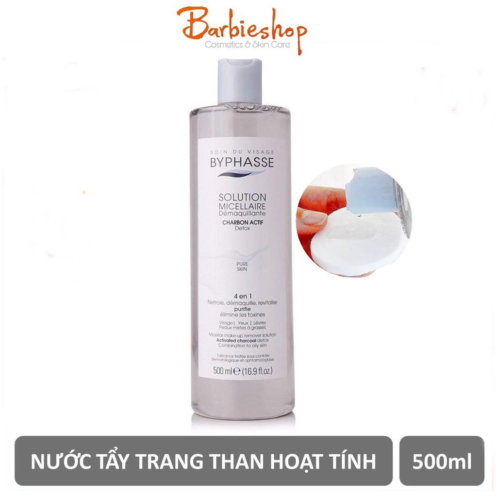 Nước Tẩy Trang Byphasse Nắp Xám Than Tre 500ml