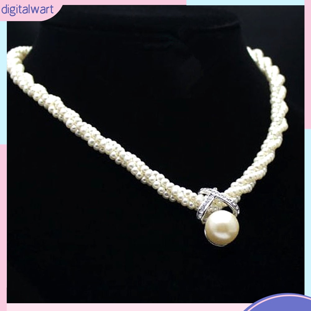 Vòng cổ thiết kế đính ngọc trai nhân tạo sang trọng quý phái dành cho nữ