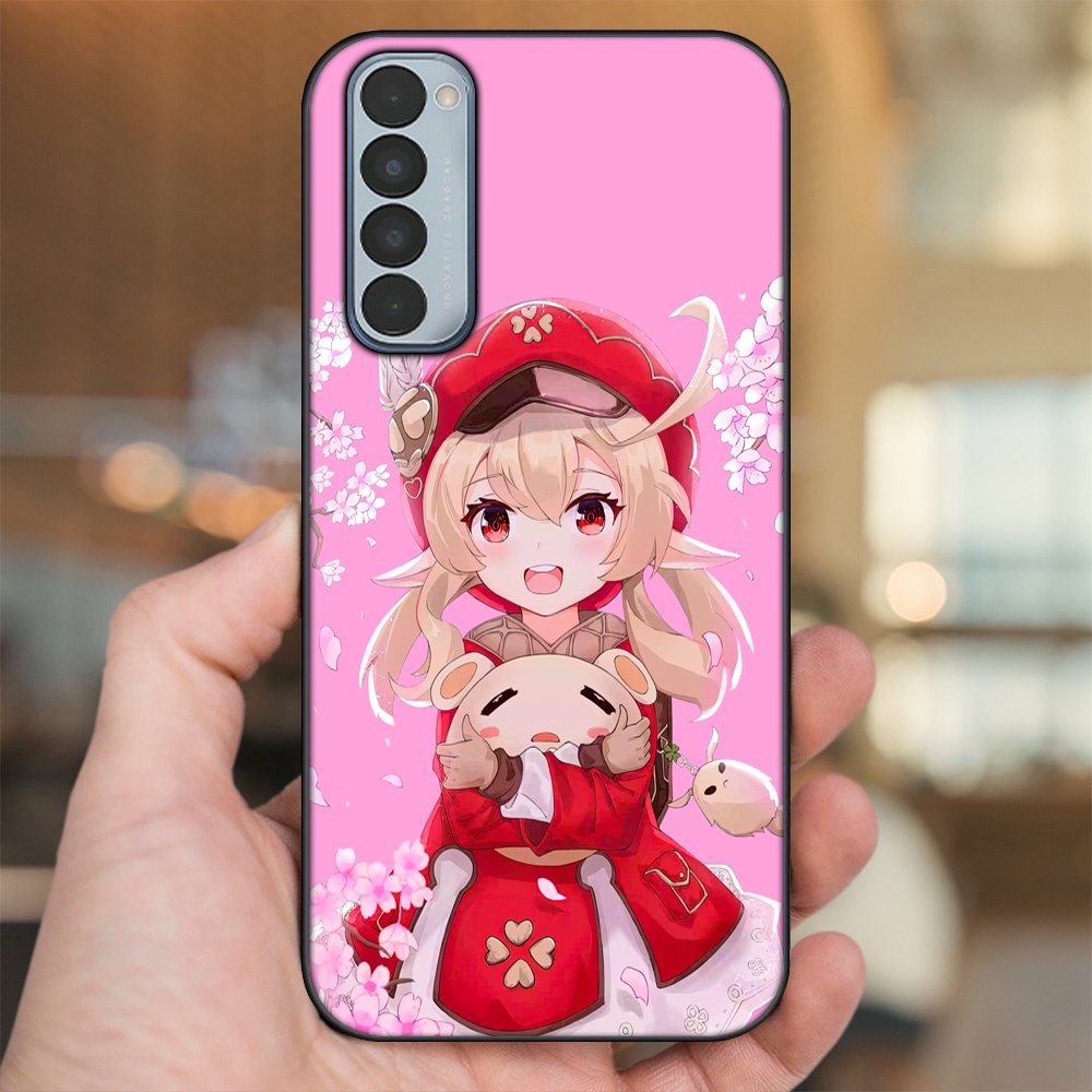 Ốp lưng Oppo Reno 4 Pro viền đen in hình Klee Genshin Impact