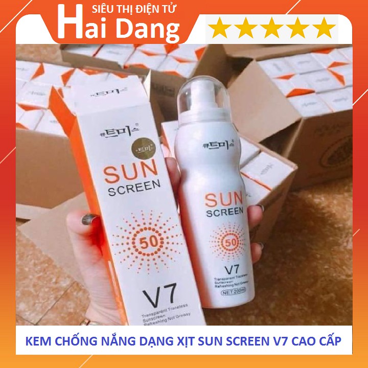 Xịt Chống Nắng Sun Screen V7 Dung Tích 200ml